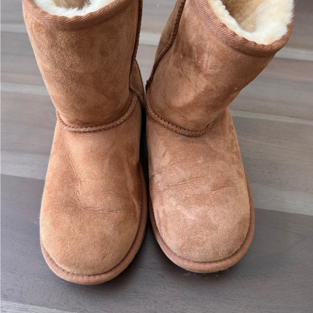 UGG Tan Suede Boots with Plush Lining